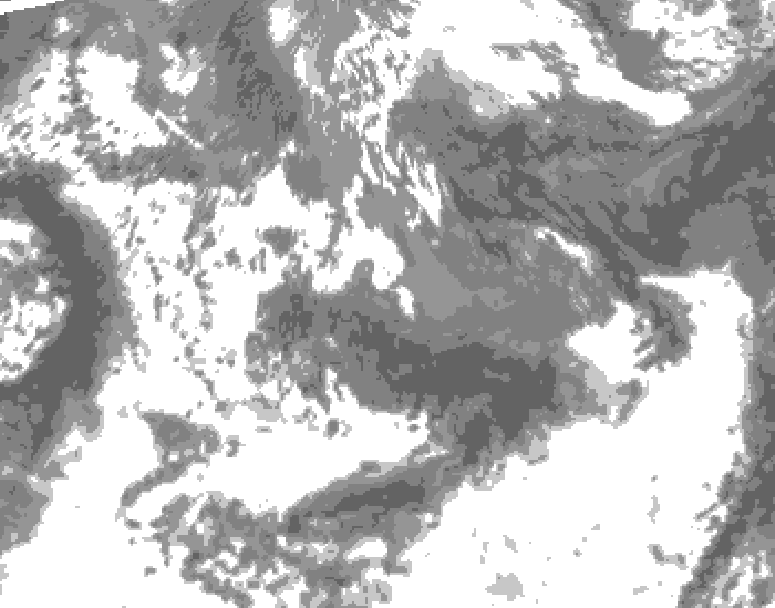 GDPS total cloud 240 hour forecast chart for Canada based on 2026/05/08 0000Z data