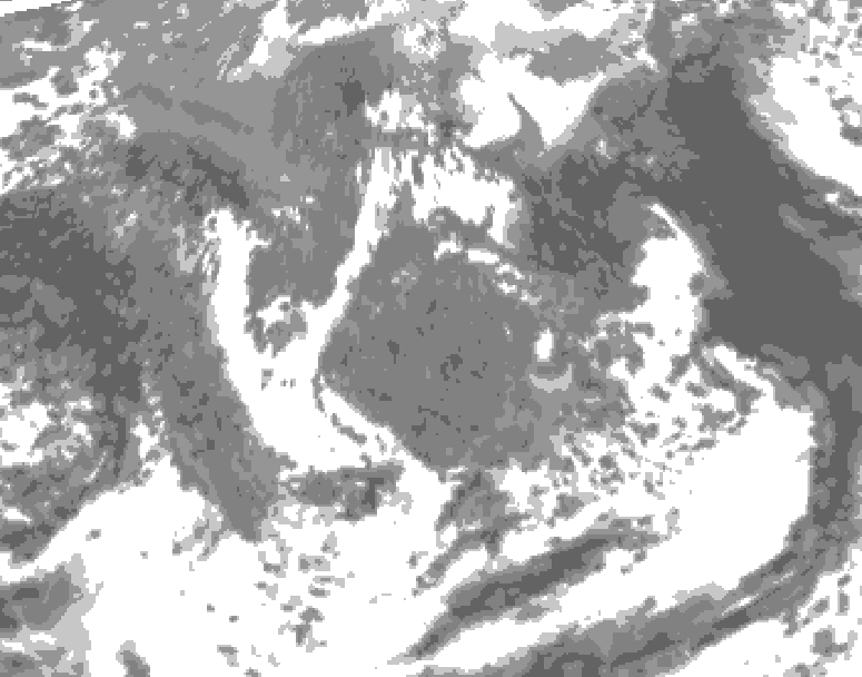 GDPS total cloud 012 hour forecast chart for Canada based on 2026/05/08 1200Z data
