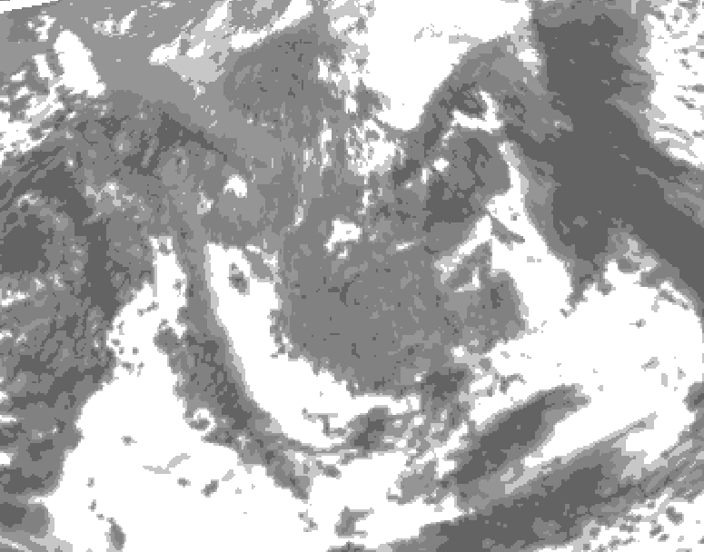 GDPS total cloud 024 hour forecast chart for Canada based on 2026/05/08 1200Z data
