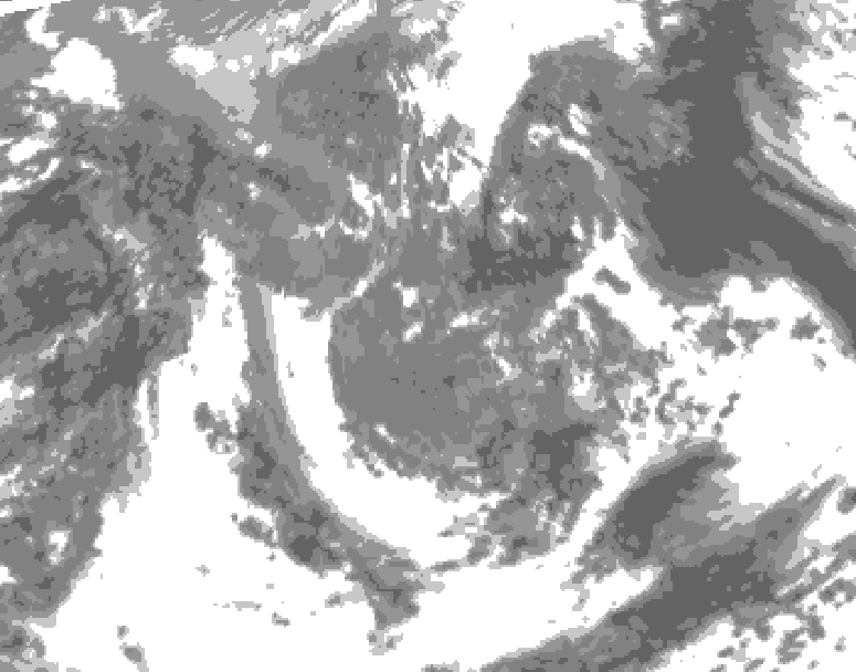 GDPS total cloud 030 hour forecast chart for Canada based on 2026/05/08 1200Z data