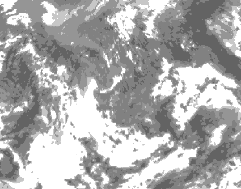 GDPS total cloud 042 hour forecast chart for Canada based on 2026/05/08 1200Z data