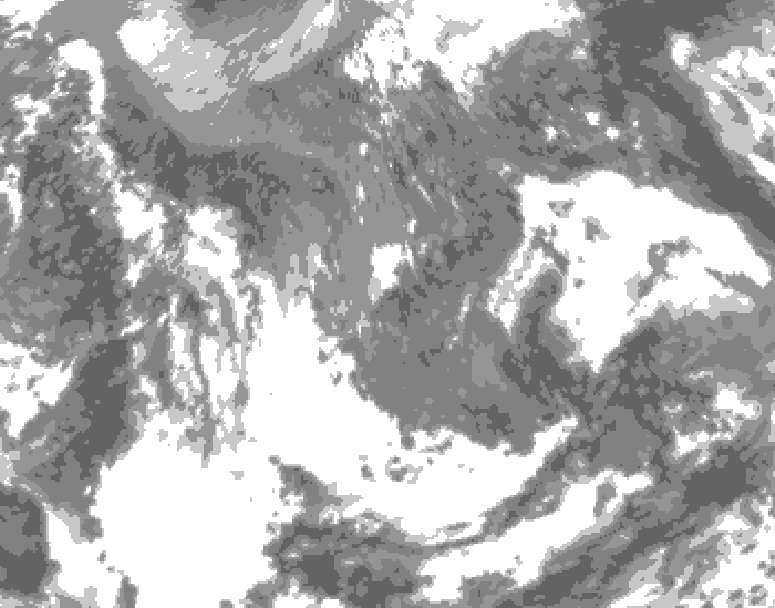 GDPS total cloud 048 hour forecast chart for Canada based on 2026/05/08 1200Z data