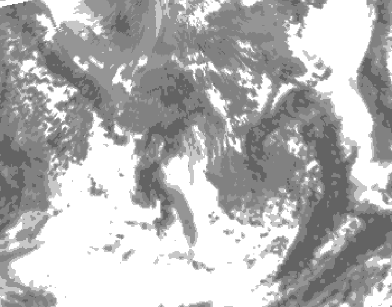 GDPS total cloud 078 hour forecast chart for Canada based on 2026/05/08 1200Z data