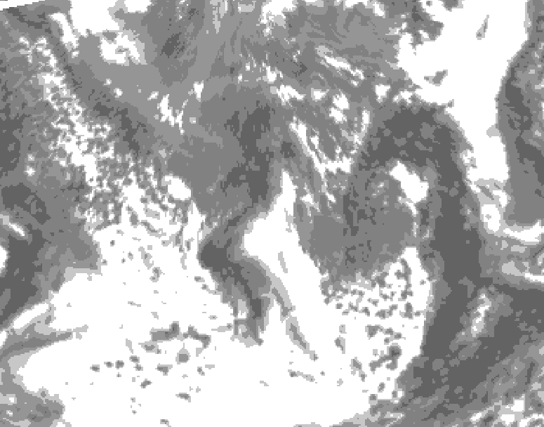 GDPS total cloud 084 hour forecast chart for Canada based on 2026/05/08 1200Z data