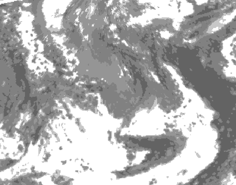 GDPS total cloud 114 hour forecast chart for Canada based on 2026/05/08 1200Z data