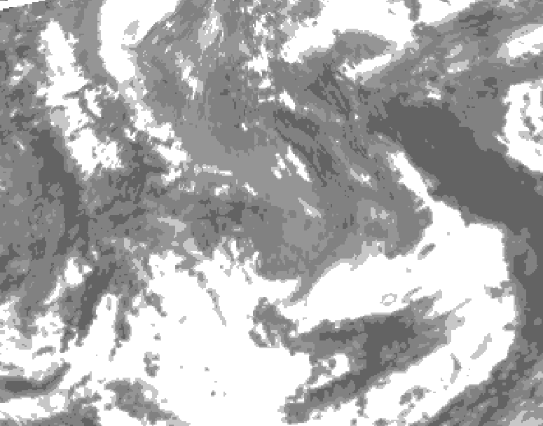 GDPS total cloud 120 hour forecast chart for Canada based on 2026/05/08 1200Z data