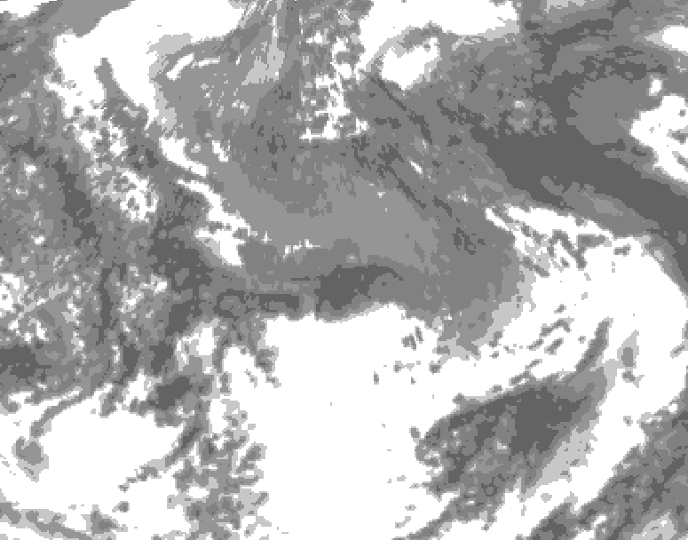 GDPS total cloud 132 hour forecast chart for Canada based on 2026/05/08 1200Z data
