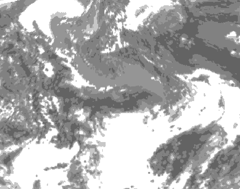GDPS total cloud 138 hour forecast chart for Canada based on 2026/05/08 1200Z data