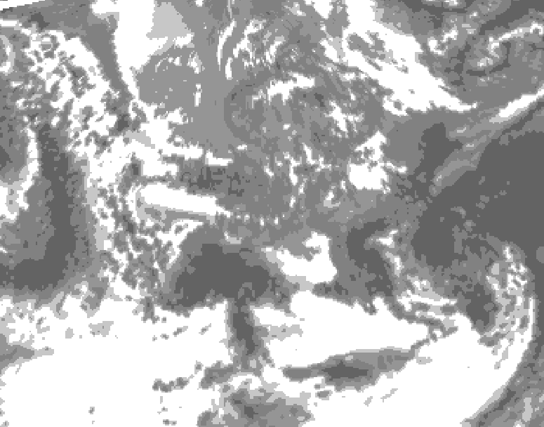 GDPS total cloud 210 hour forecast chart for Canada based on 2026/05/08 1200Z data