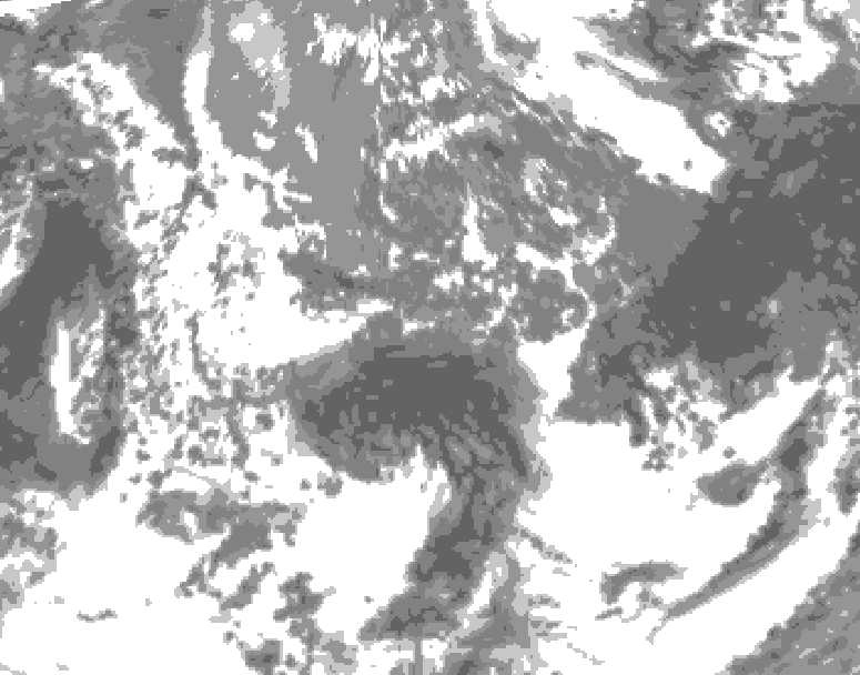 GDPS total cloud 228 hour forecast chart for Canada based on 2026/05/08 1200Z data