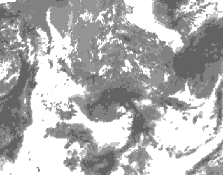 GDPS total cloud 240 hour forecast chart for Canada based on 2026/05/08 1200Z data