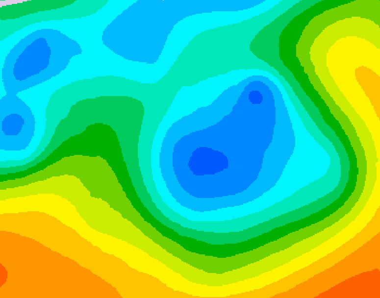 GDPS 500 millibar geopotential height 006 hour forecast chart for Canada based on 2026/05/09 0000Z data