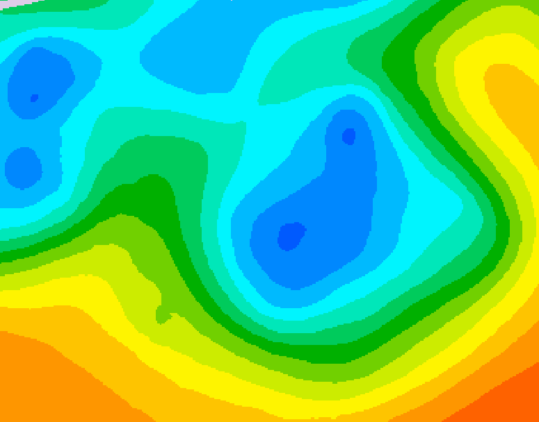 GDPS 500 millibar geopotential height 012 hour forecast chart for Canada based on 2026/05/09 0000Z data