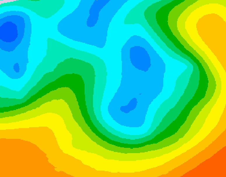 GDPS 500 millibar geopotential height 024 hour forecast chart for Canada based on 2026/05/09 0000Z data