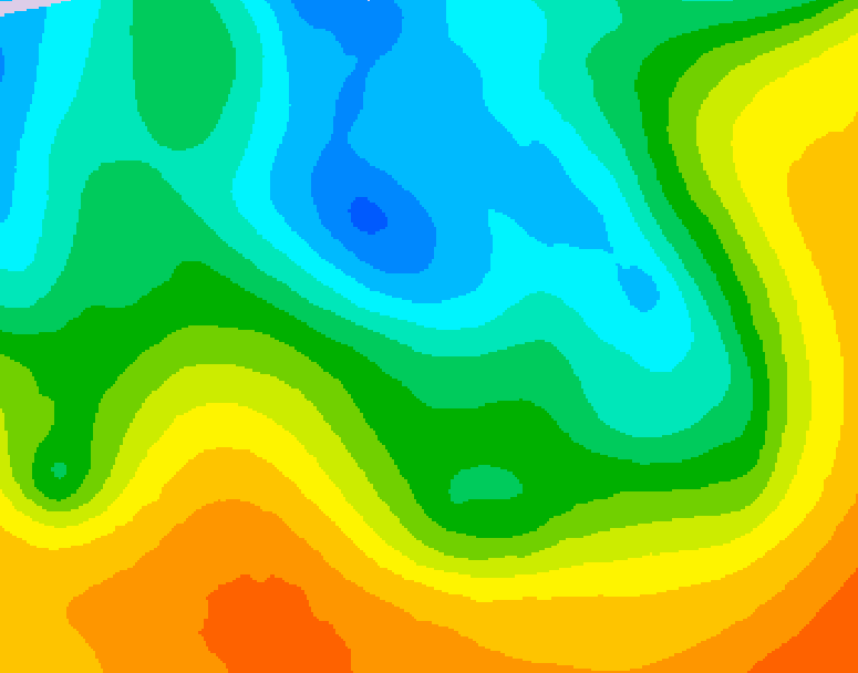 GDPS 500 millibar geopotential height 096 hour forecast chart for Canada based on 2026/05/09 0000Z data