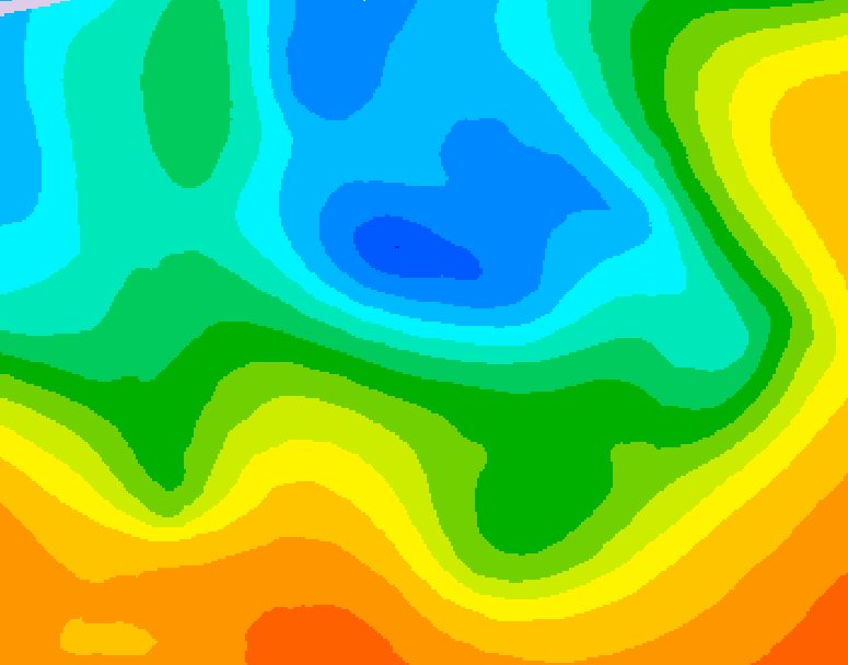 GDPS 500 millibar geopotential height 114 hour forecast chart for Canada based on 2026/05/09 0000Z data