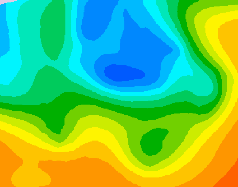 GDPS 500 millibar geopotential height 120 hour forecast chart for Canada based on 2026/05/09 0000Z data