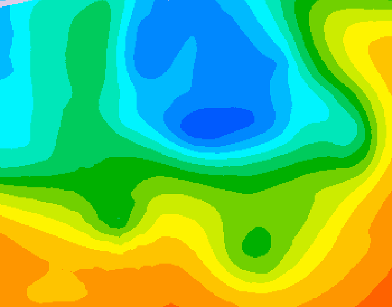 GDPS 500 millibar geopotential height 126 hour forecast chart for Canada based on 2026/05/09 0000Z data