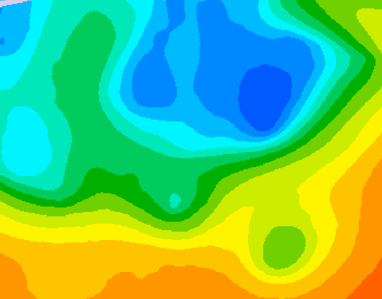 GDPS 500 millibar geopotential height 150 hour forecast chart for Canada based on 2026/05/09 0000Z data