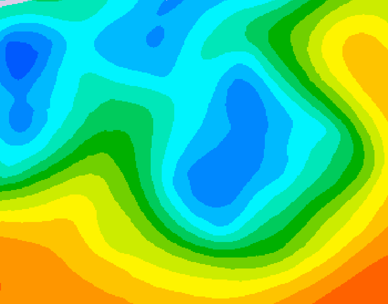 GDPS 500 millibar geopotential height 006 hour forecast chart for Canada based on 2026/05/09 1200Z data