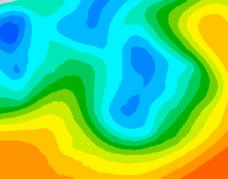 GDPS 500 millibar geopotential height 012 hour forecast chart for Canada based on 2026/05/09 1200Z data