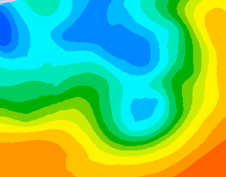 GDPS 500 millibar geopotential height 030 hour forecast chart for Canada based on 2026/05/09 1200Z data