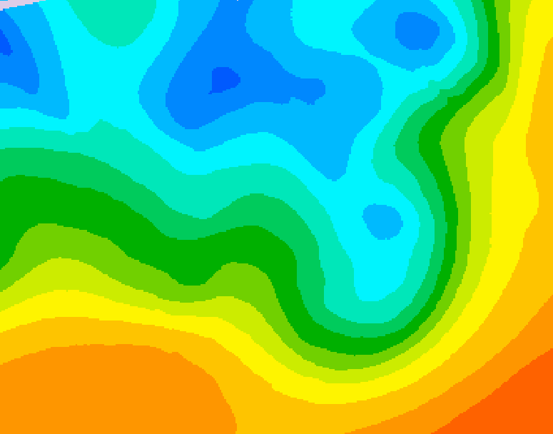 GDPS 500 millibar geopotential height 048 hour forecast chart for Canada based on 2026/05/09 1200Z data
