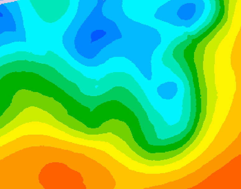 GDPS 500 millibar geopotential height 054 hour forecast chart for Canada based on 2026/05/09 1200Z data