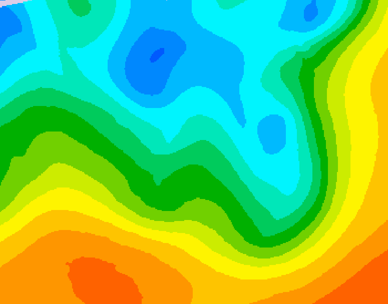 GDPS 500 millibar geopotential height 060 hour forecast chart for Canada based on 2026/05/09 1200Z data