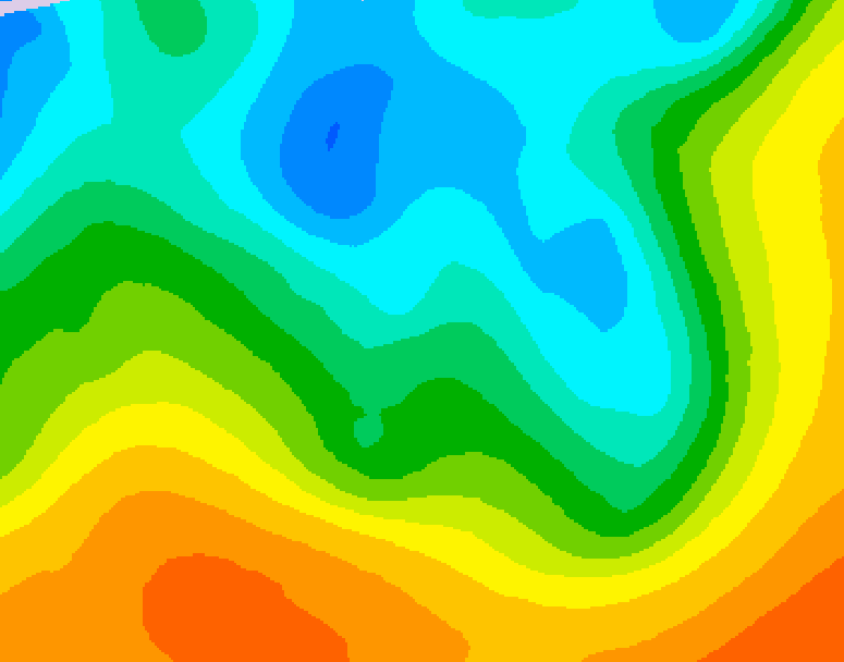 GDPS 500 millibar geopotential height 066 hour forecast chart for Canada based on 2026/05/09 1200Z data