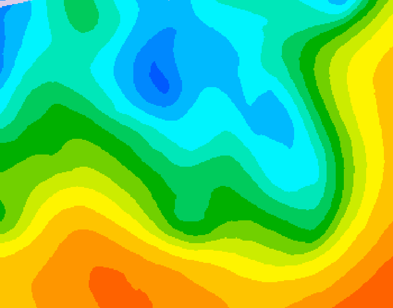GDPS 500 millibar geopotential height 072 hour forecast chart for Canada based on 2026/05/09 1200Z data