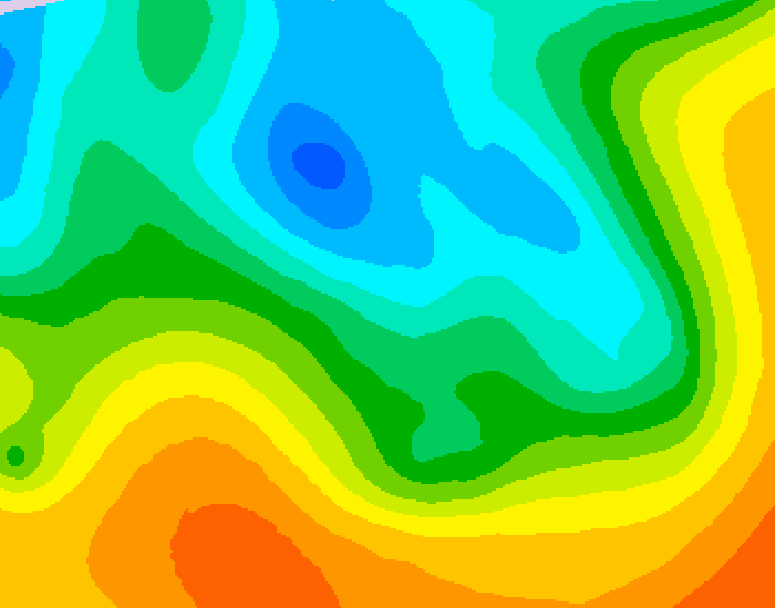 GDPS 500 millibar geopotential height 084 hour forecast chart for Canada based on 2026/05/09 1200Z data