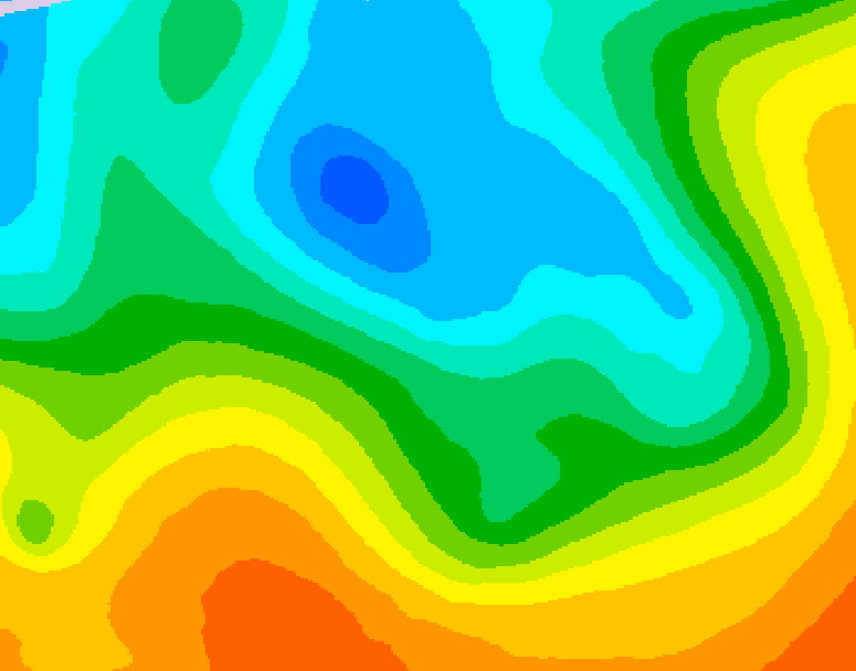 GDPS 500 millibar geopotential height 090 hour forecast chart for Canada based on 2026/05/09 1200Z data