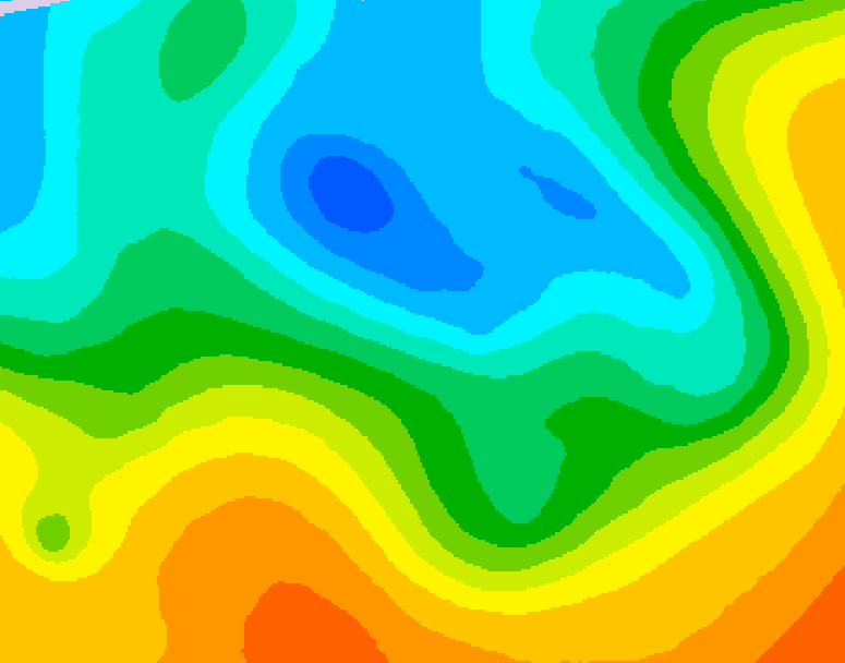 GDPS 500 millibar geopotential height 096 hour forecast chart for Canada based on 2026/05/09 1200Z data