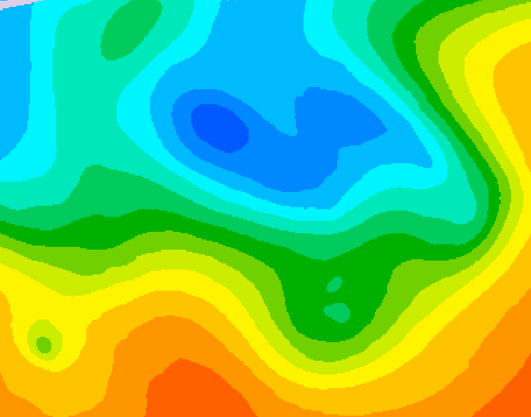 GDPS 500 millibar geopotential height 102 hour forecast chart for Canada based on 2026/05/09 1200Z data