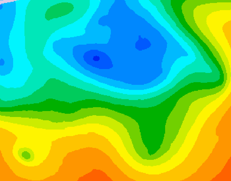 GDPS 500 millibar geopotential height 114 hour forecast chart for Canada based on 2026/05/09 1200Z data