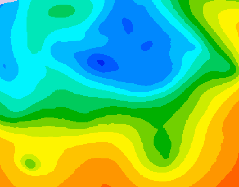 GDPS 500 millibar geopotential height 120 hour forecast chart for Canada based on 2026/05/09 1200Z data