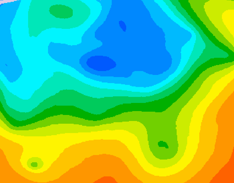 GDPS 500 millibar geopotential height 126 hour forecast chart for Canada based on 2026/05/09 1200Z data