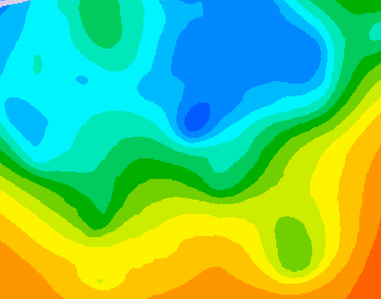 GDPS 500 millibar geopotential height 150 hour forecast chart for Canada based on 2026/05/09 1200Z data