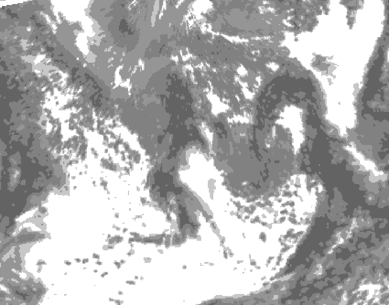 GDPS total cloud 072 hour forecast chart for Canada based on 2026/05/09 0000Z data