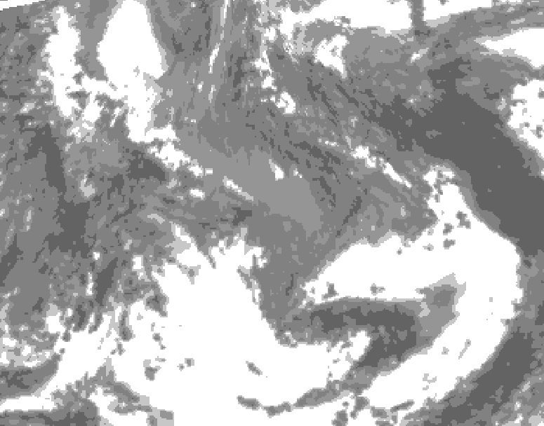 GDPS total cloud 108 hour forecast chart for Canada based on 2026/05/09 0000Z data