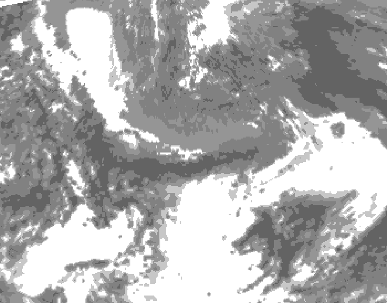 GDPS total cloud 126 hour forecast chart for Canada based on 2026/05/09 0000Z data