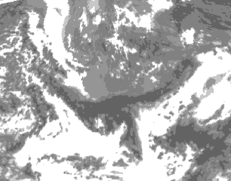 GDPS total cloud 150 hour forecast chart for Canada based on 2026/05/09 0000Z data