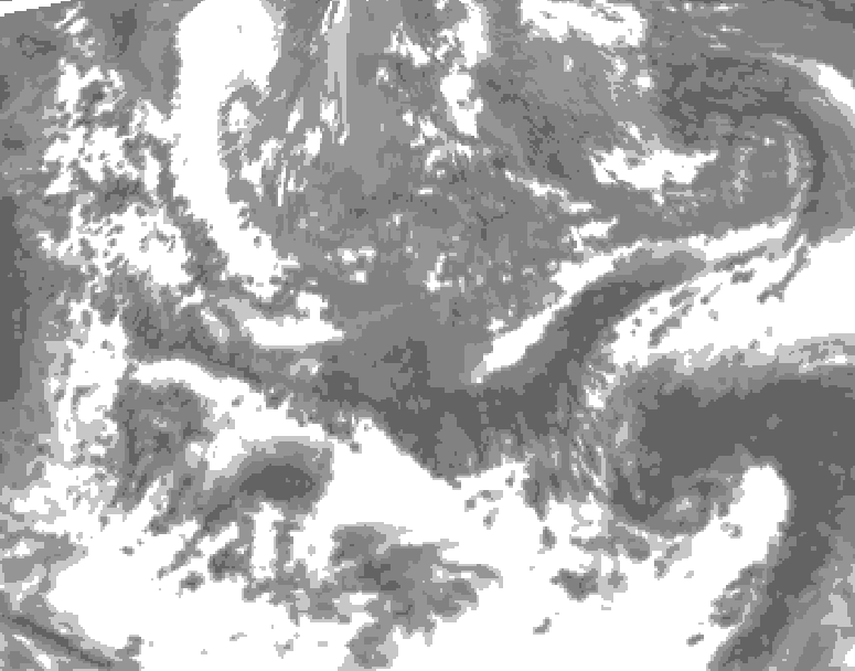 GDPS total cloud 174 hour forecast chart for Canada based on 2026/05/09 0000Z data