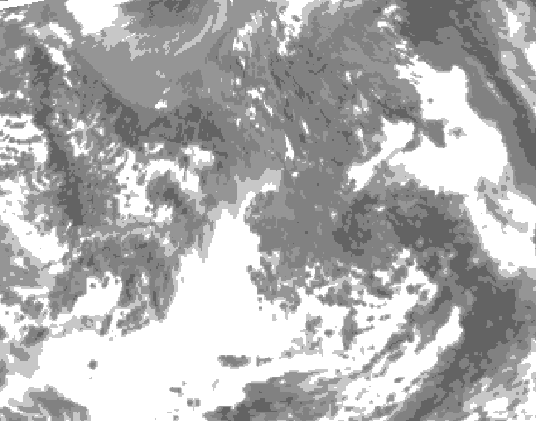 GDPS total cloud 036 hour forecast chart for Canada based on 2026/05/09 1200Z data