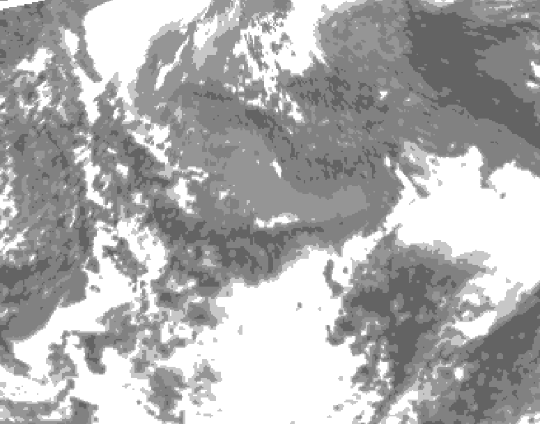 GDPS total cloud 114 hour forecast chart for Canada based on 2026/05/09 1200Z data