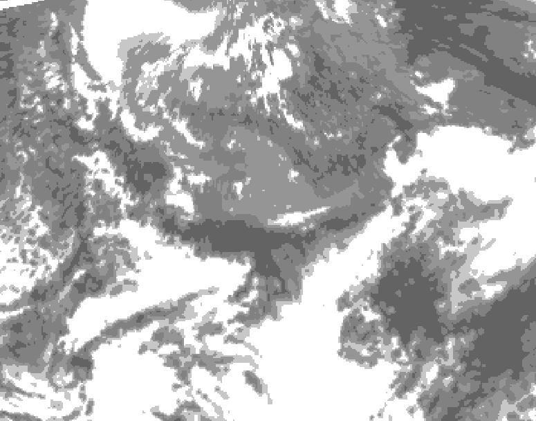 GDPS total cloud 126 hour forecast chart for Canada based on 2026/05/09 1200Z data