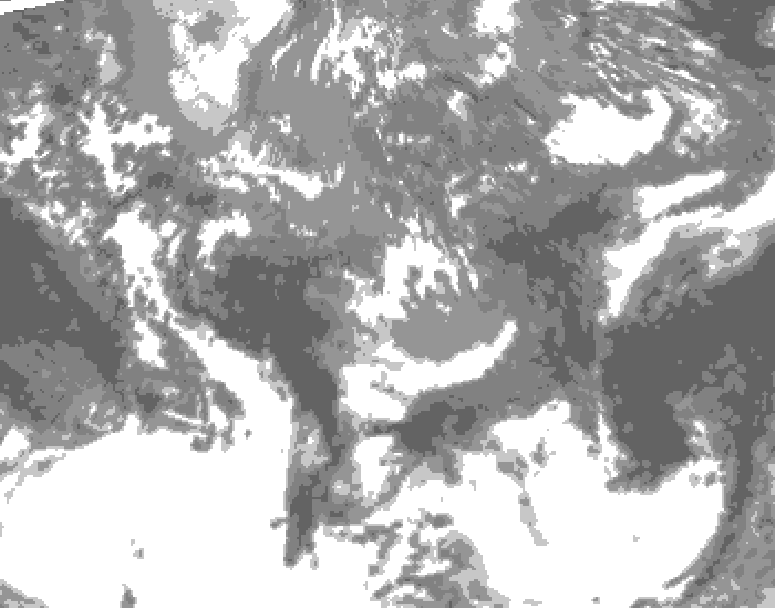 GDPS total cloud 168 hour forecast chart for Canada based on 2026/05/09 1200Z data