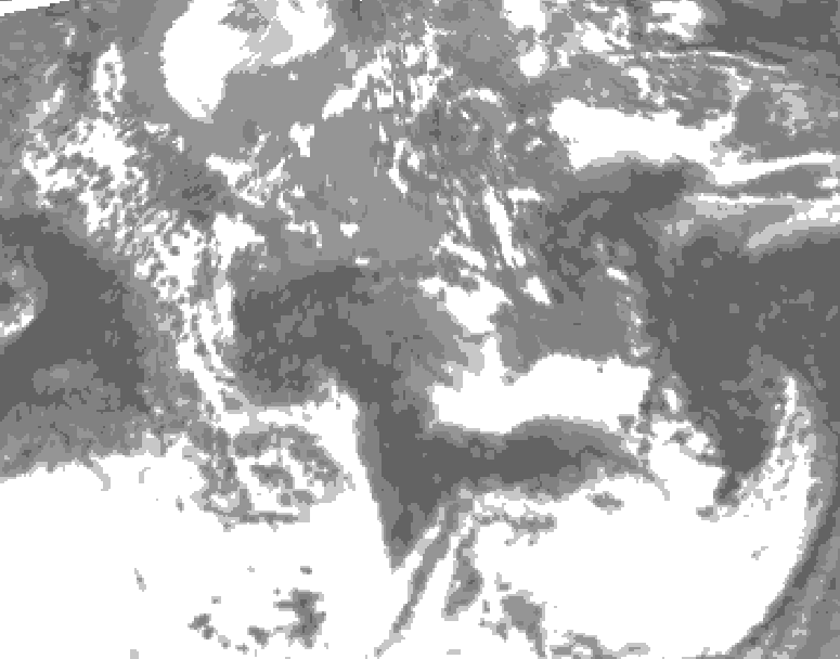 GDPS total cloud 180 hour forecast chart for Canada based on 2026/05/09 1200Z data