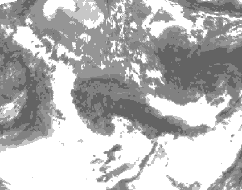 GDPS total cloud 198 hour forecast chart for Canada based on 2026/05/09 1200Z data